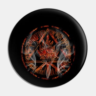 ANCIENT WATER SYMBOL - flames of hell Pin