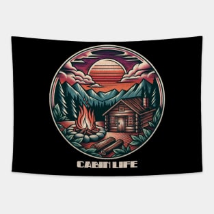 Classic cabin life Tapestry