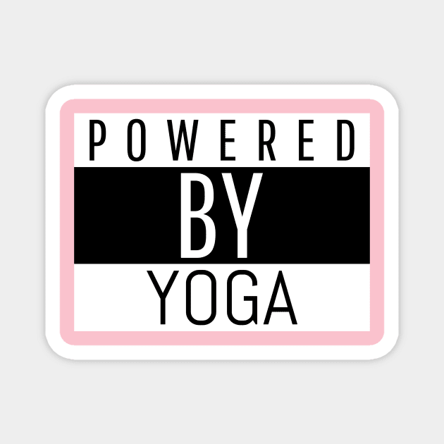 Powered by yoga. Magnet by MoodsFree