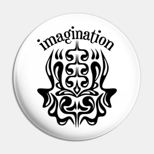 Abstract Imagination Black Pin
