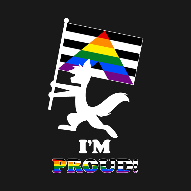 "I'M PROUD" Furry Straight Ally Flag by ShiOkami