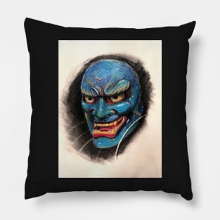 Noh mask Pillow