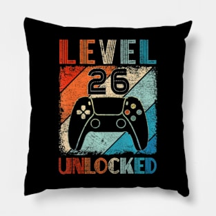 Level 26 Video 26th Birthday Pillow