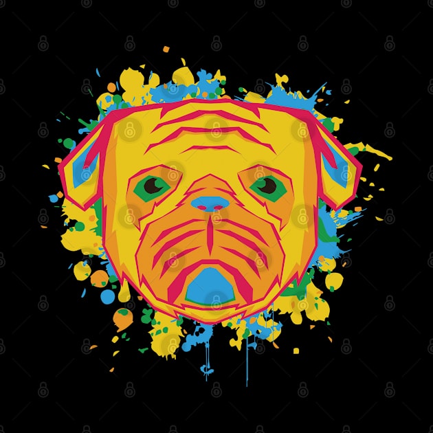 My colorfull pug by mybeautypets