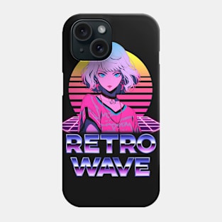 Retro Wave 80s Anime Girl – Anime Sticker Phone Case