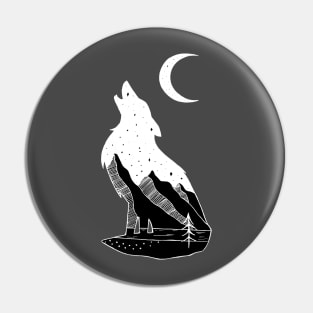 Night Wolf Moon #2 Pin