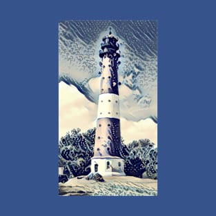 Japanese Art Style Ukiyoe Lighthouse T-Shirt