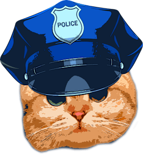 police Cat Magnet