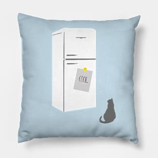 Retro Fridge and Cat Pillow