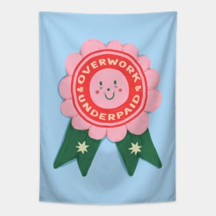 Overwork Badge Tapestry