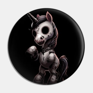 Spooky magical haunted unicorn Pin