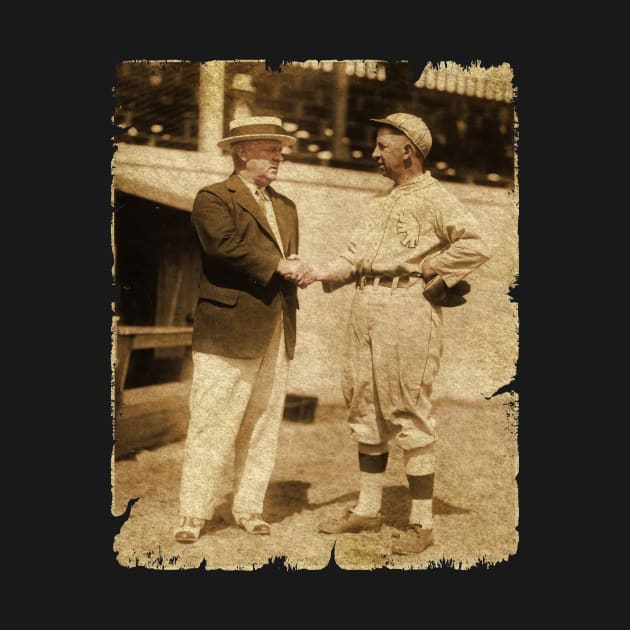 John McGraw Shakes Hands With Eddie Collins, 1927 by SOEKAMPTI