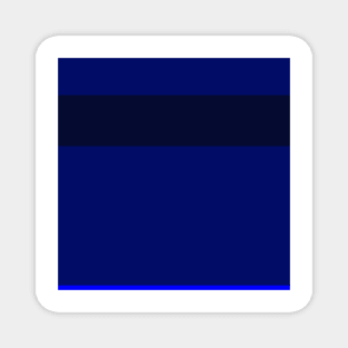 An unthinkable pot-pourri of Sky Blue, Primary Blue, Dark Imperial Blue and Dark Navy stripes. Magnet