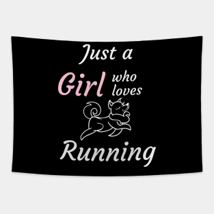 Just a girl who loves running Tapestry