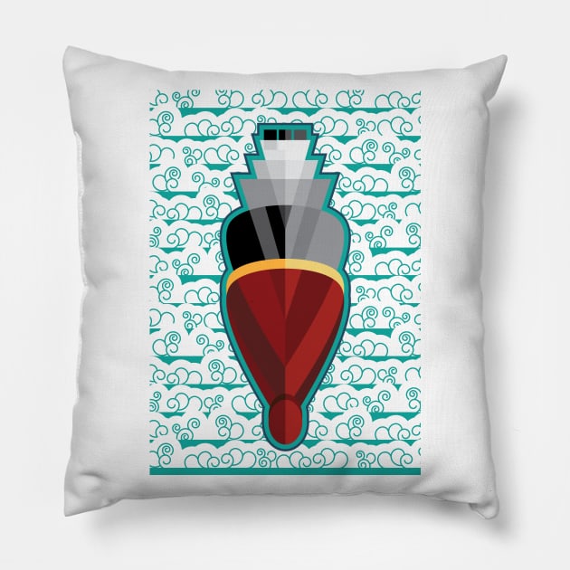 Cruise Ship DVC-02 Pillow by chwbcc