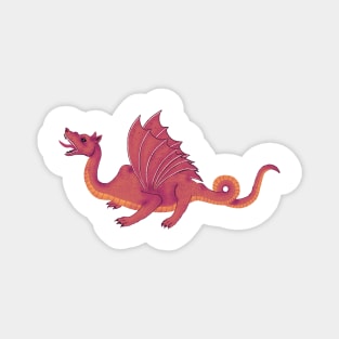 Red Dragon and Wing Pattern Magnet