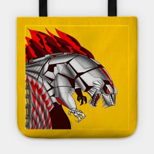 mecha godzilla in monster madness rampage art ecopop Tote