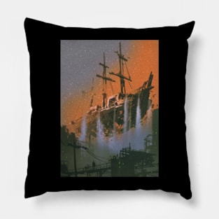 The wrecked pirate ship Pillow