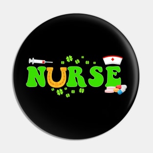 Syringe Nurse St. Patrick's Day Pin