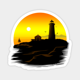 Lighthouse - Sundown Magnet