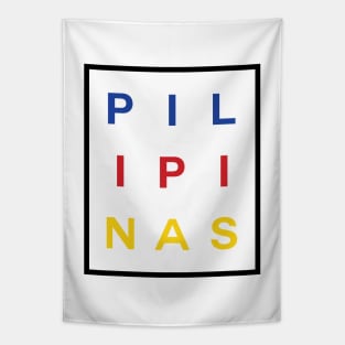 Pilipinas Boxed (Flag Color Black) Tapestry