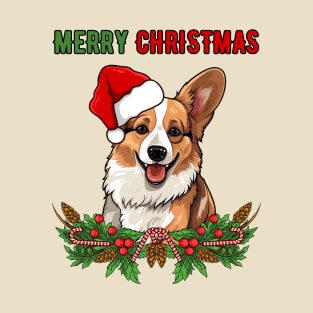 Merry Christmas Welsh Corgi Pembroke Santa T-Shirt