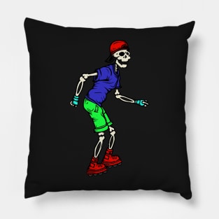 Skating skeleton Pillow