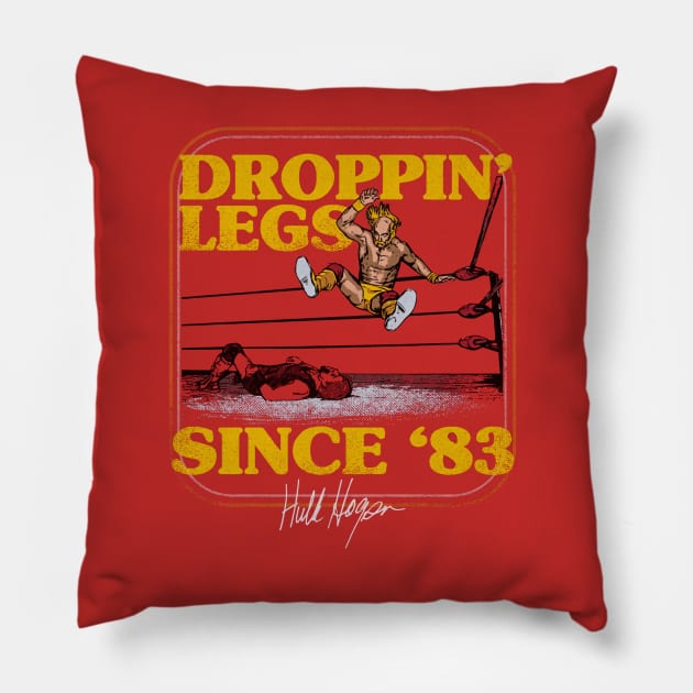 Hulk Hogan Droppin Legs Since 83 Pillow by MunMun_Design