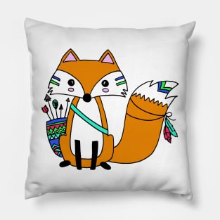 tribal fox Pillow