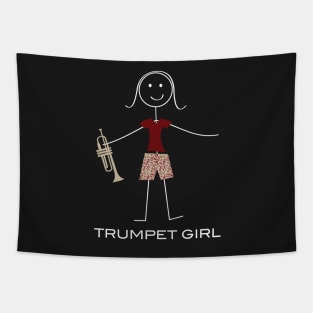 Funny Womens Trumpet Girl Tapestry