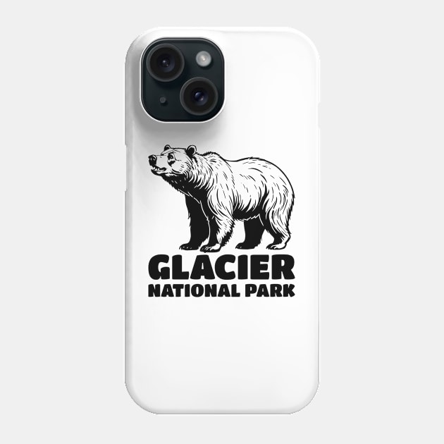 Glacier Grizzly Bear Phone Case by Manzo Carey