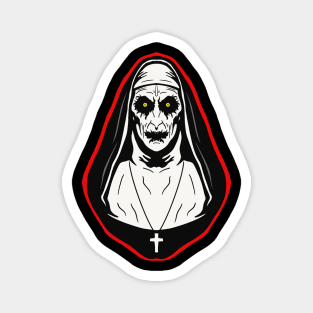 scary nun Magnet