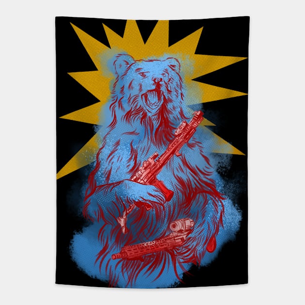 The Right to Arm Bears Tapestry by Manfish Inc.