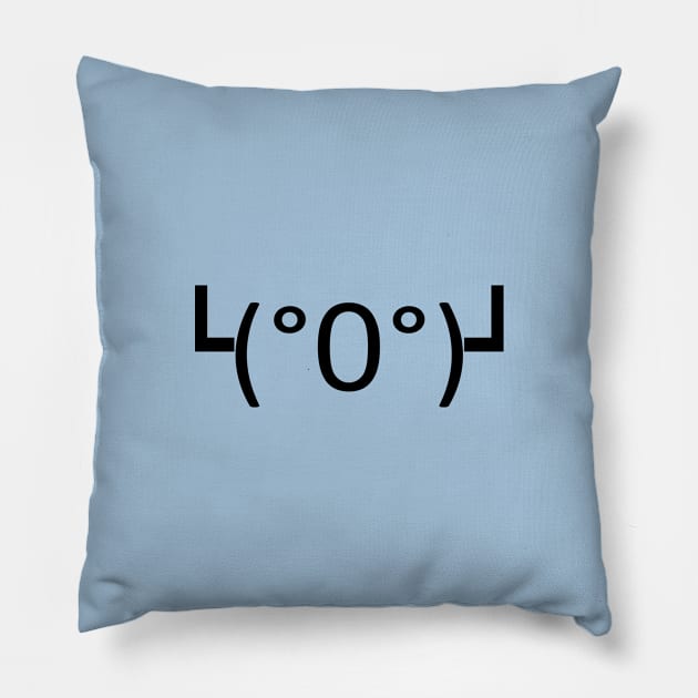 To the Moon Guy (black) Pillow by phneep