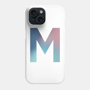 Gradient Letter M Initial Alphabet Phone Case