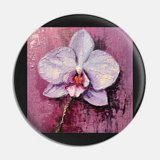 Palest Purple Folk Art Orchid Pin