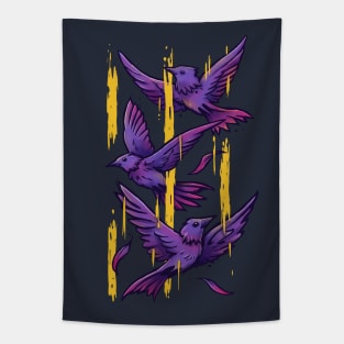 Purple Birds Tapestry