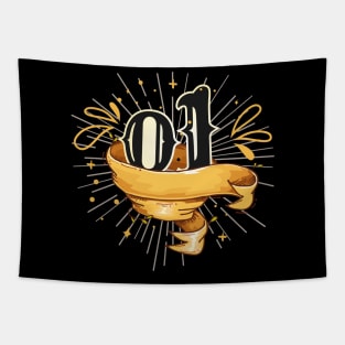 Number 01 for exclusive anniversary, birthday, etc Tapestry