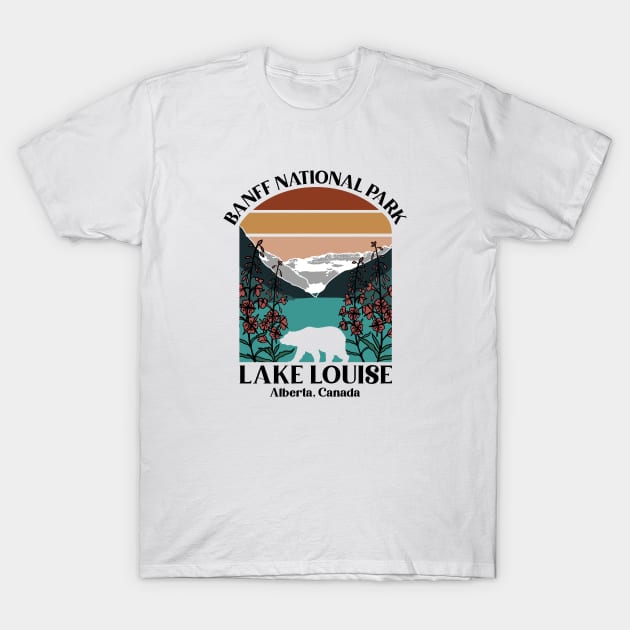 Banff National Park - Canadian Park Retro Vintage Tee Shirt Banff National Park - Canadian Park Retro Vintage Tee Shirt