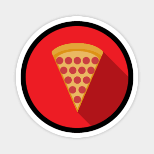 Red Circle Pepperoni Pizza Magnet