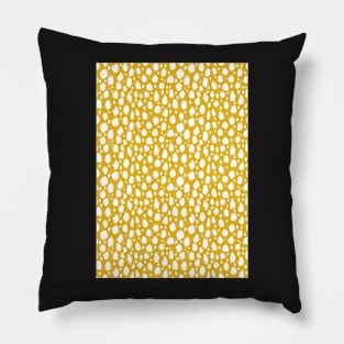 Yellow and White Spot Dalmatian Pattern Pillow