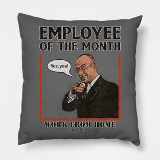 Vintage Employee Of The Month Work From Home 2021, Online Working Shirt 2021 Edition Pillow