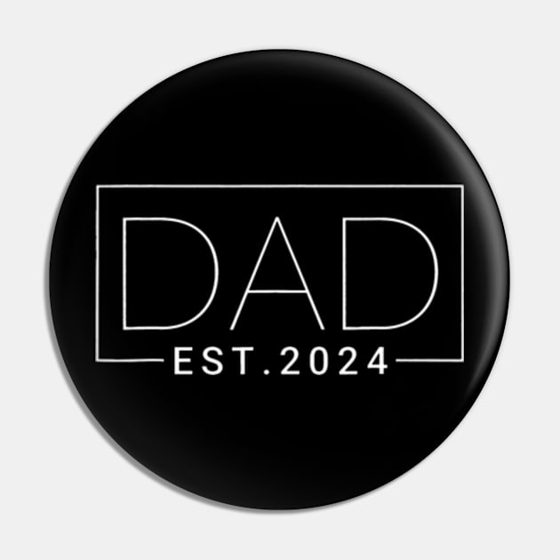 Dad Est 2024 New Dad  for Dad Anniversary Father Pin by Daysy1