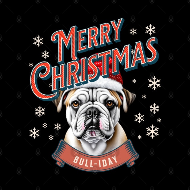 Bulldog Merry Christmas by Craftycarlcreations