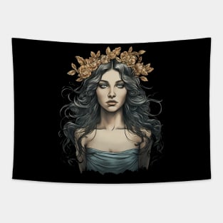 Aphrodite Greek Goddess Floral Tiara Tapestry