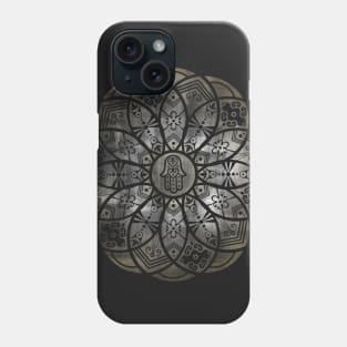 Ornamental Hamsa Mandala Grunge Phone Case