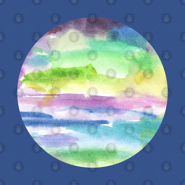 watercolor circle design - abstract by lausn