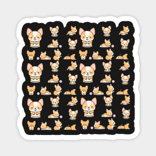 Cute Corgi  Dogs Magnet