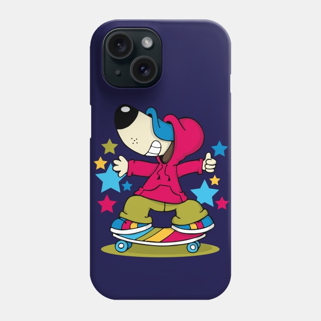 Skating dog Phone Case by JoanaJuheLaju1