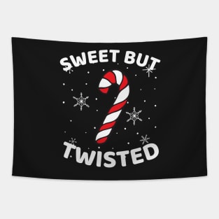 Christmas Candy Cane Sweet But Twisted Funny Christmas Xmas Tapestry